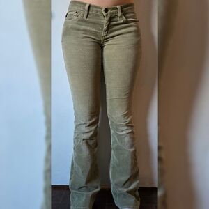Light Green Adriano Goldschmied Corduroy Pants Sz 25"